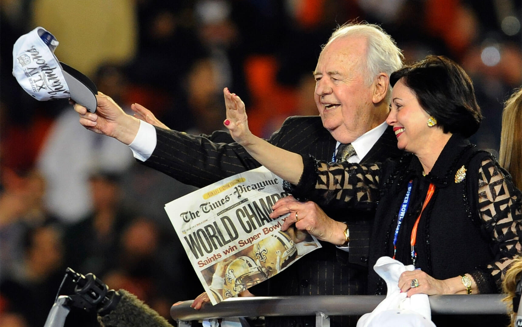 Photo of Tom Benson at the Super Bowl